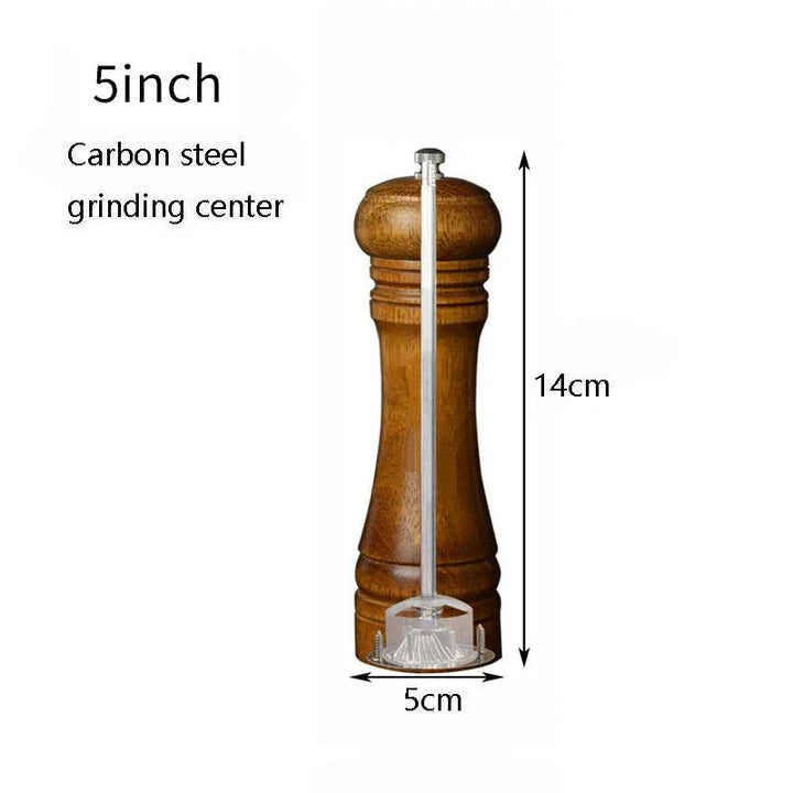 Lisslune | Elegant adjustable salt and pepper mill set made of solid wood for outdoor dining