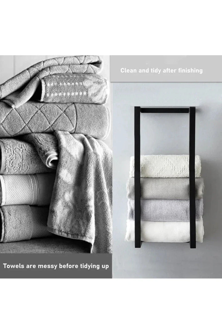Lisslune | Slim Black Bathroom Shelf