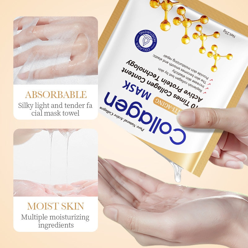 Lisslune | 10 pieces collagen face mask