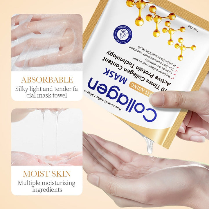 Lisslune | 10 pieces collagen face mask