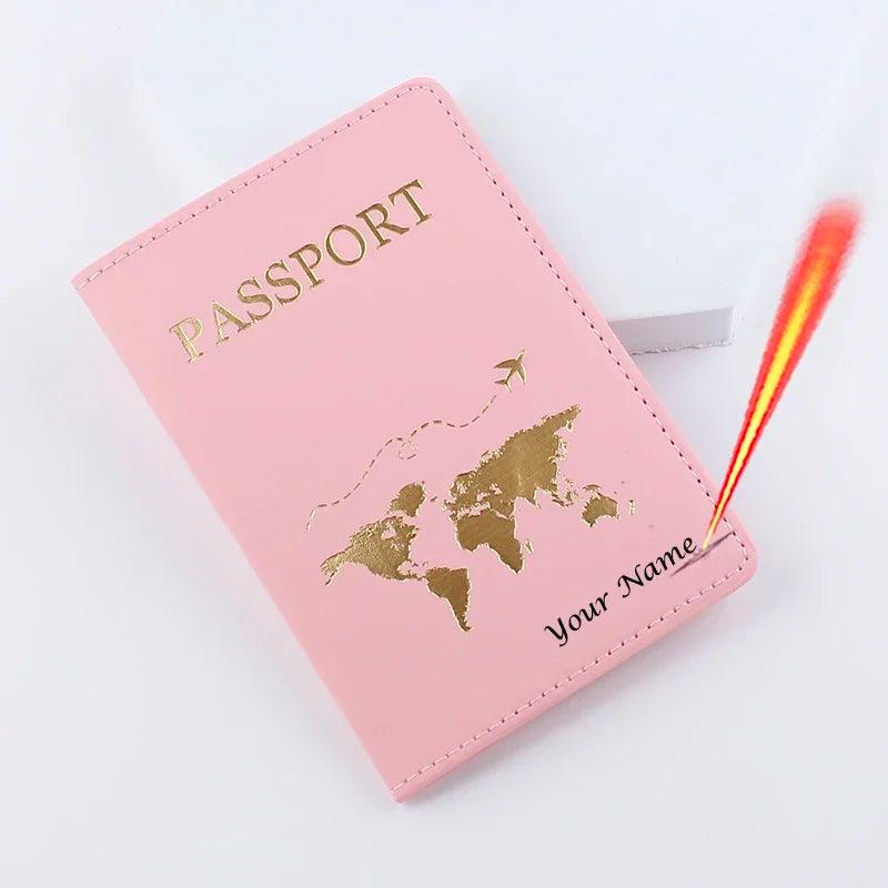 Lisslune | Custom engraved passport holder for adventurous couples - Elegant travel essential