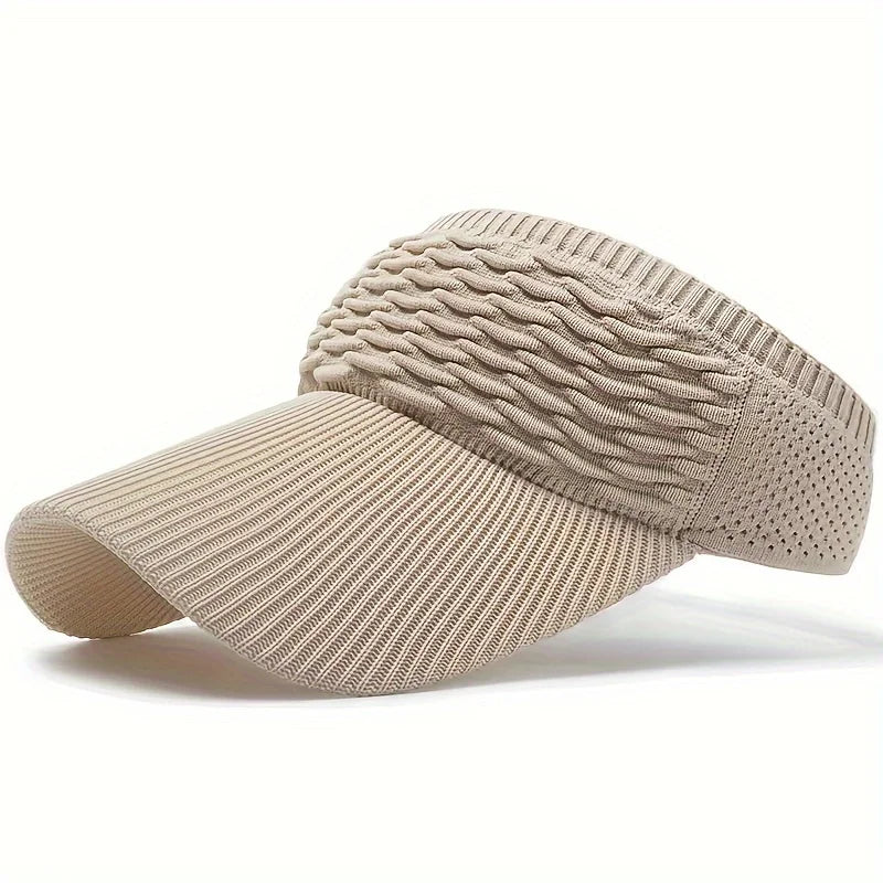 Rynx | 1pc Women's Anti-UV Sun Hats Breathable Adjustable Blank Top Visor Caps for Tennis Golf Running Travel Beach Sports Outdoor Hat