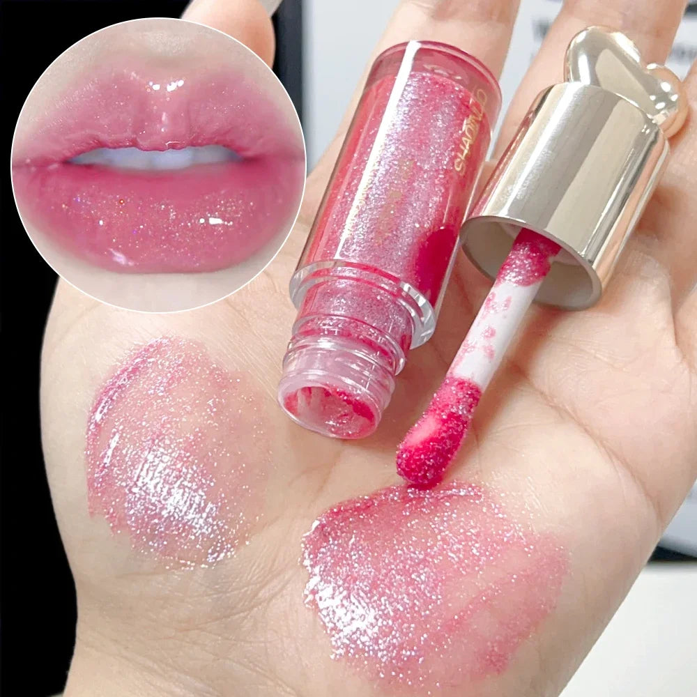 Rynx | Sparkling fine glitter lip balm moisturizing non-sticky cup lip lacquer long-lasting shimmer glossy liquid lipstick Korean makeup cosmetics