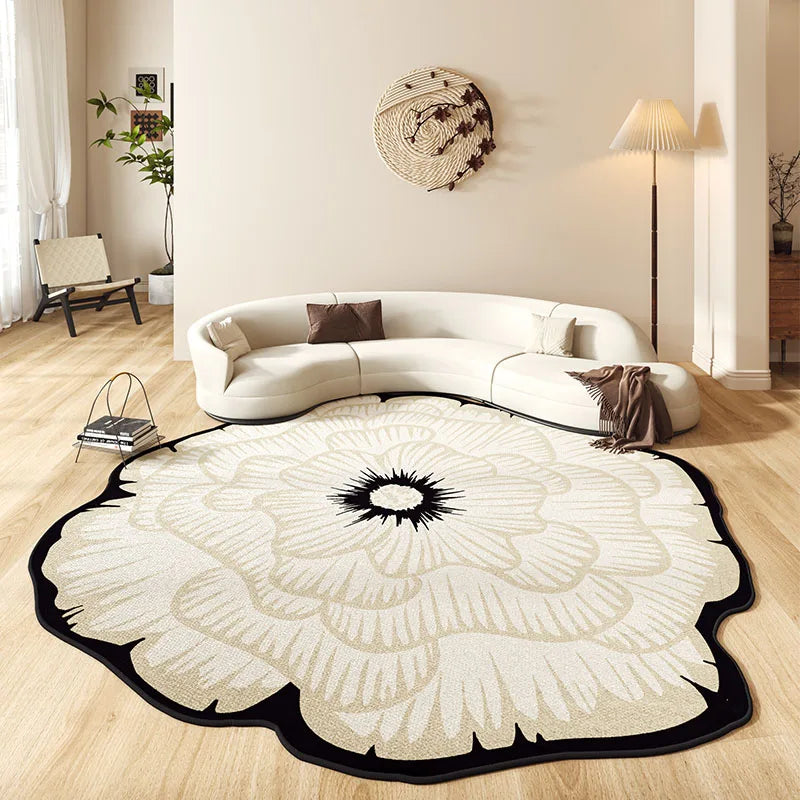 Rynx | Art carpet irregular living room rug non-slip bedroom carpets easy care large area rug easy storage rugs minimalist rug