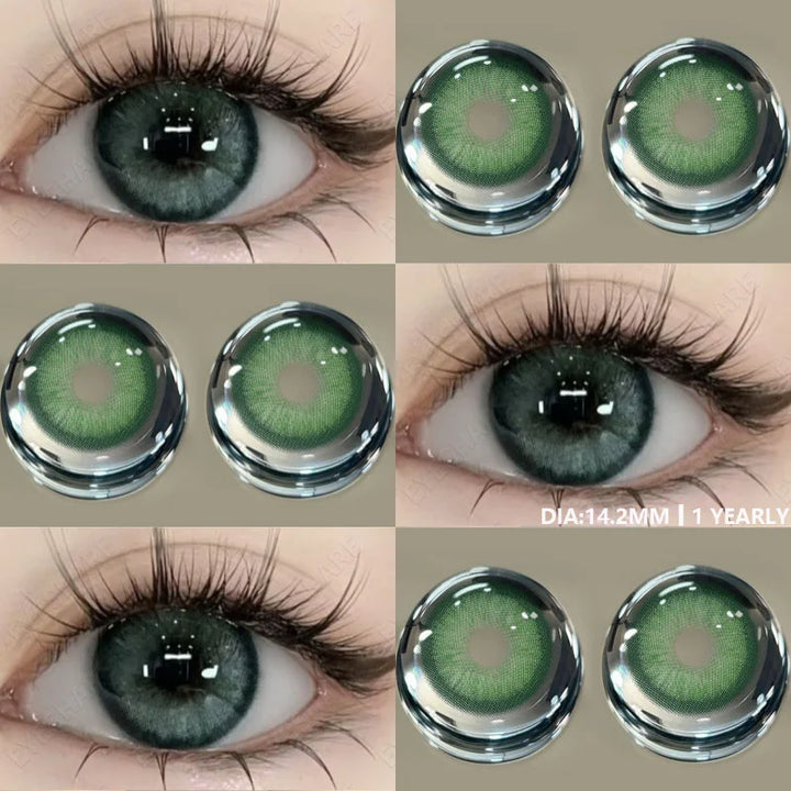Rynx | 1 Pair Brown Natural Eye Lenses Color Contact Lenses for Eyes Green Lenses Blue Eye Contacts Annual Cosmetic Gray Pupils