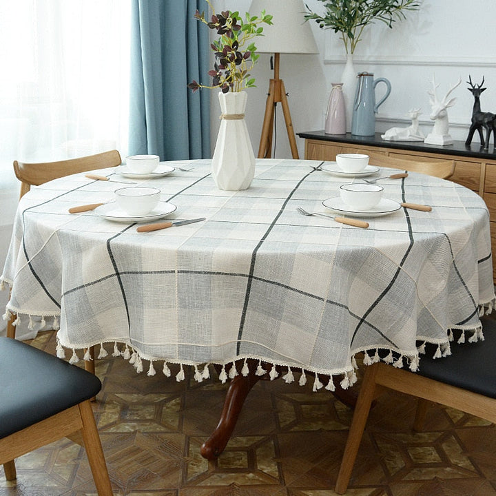 Lisslune | Aesthetic Round Linen Tablecloth