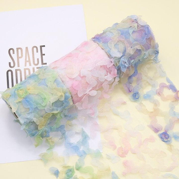 Lisslune | Vibrant Rainbow Mesh Ribbon Set: Essential Craft Supplies for DIY Projects and Events