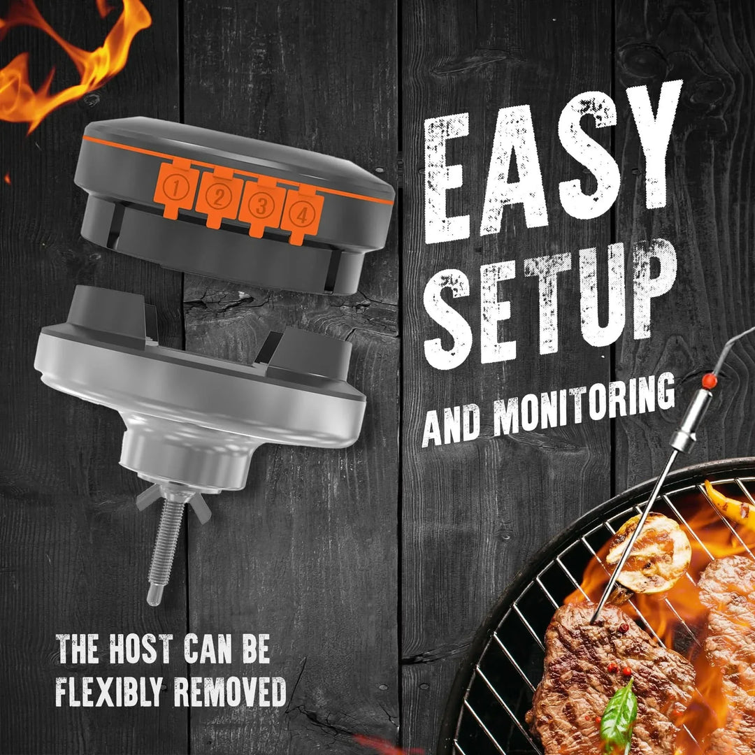 Lisslune | TempMaster BBQ Thermometer – App-controlled & Multi-zone capable