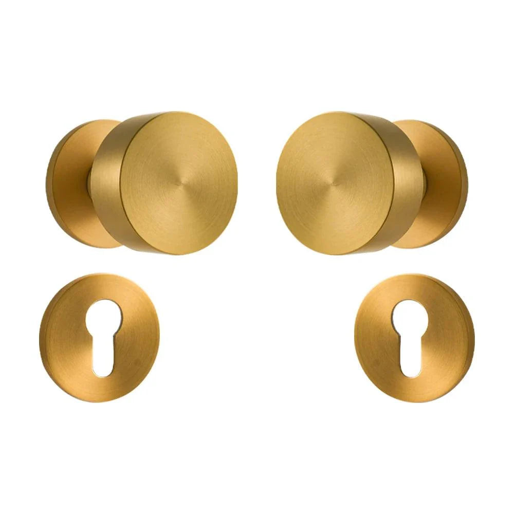 Lisslune | Sleek Serenity Brass Door Handle: Enhance the Style and Security of Your Home