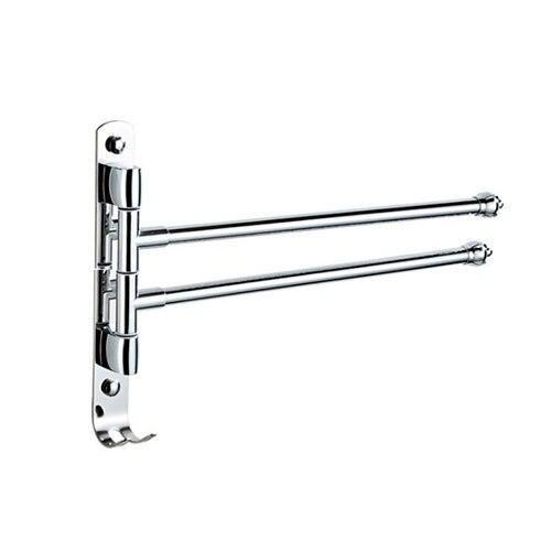 Lisslune | DOOKOLE Contemporary Stainless Steel Rotating Towel Stand with Hooks for Enhanced Bathroom Organization