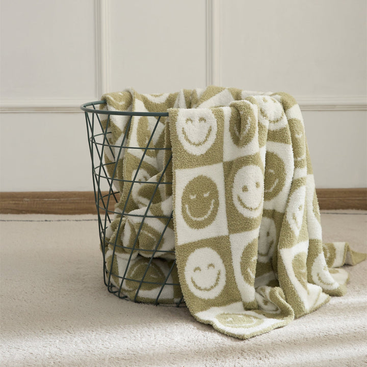 Lisslune | Smiley Checked Blanket