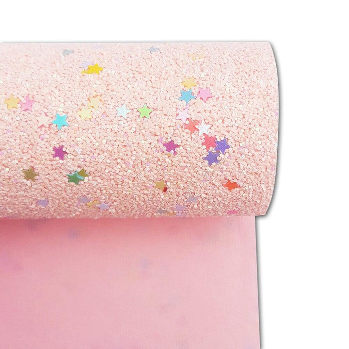 Lisslune | Glossy Pink Faux Leather Creation Roll for Creative DIY Projects