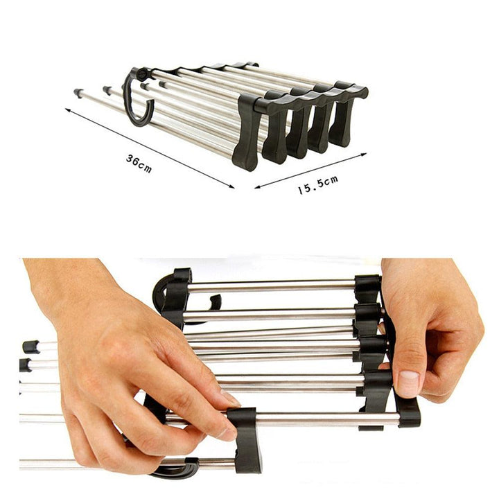 Lisslune | Ultimate 5-in-1 Stainless Steel Pants Organizer for Efficient Clothing Management