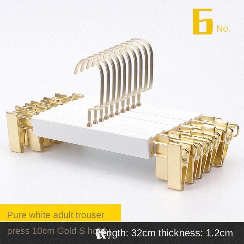 Lisslune | Elegant White Wooden Hanger Set with Gold Hooks for Fashion-Conscious Closet Organization