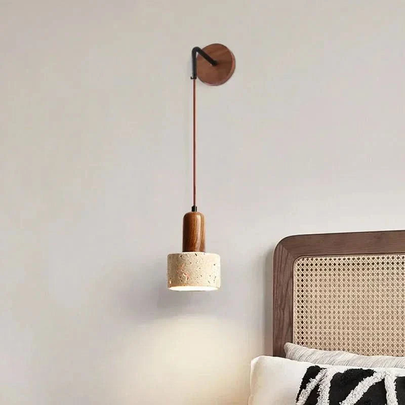 Lisslune | Wabi-Sabi Stone Wall Lamp – Warm LED Light