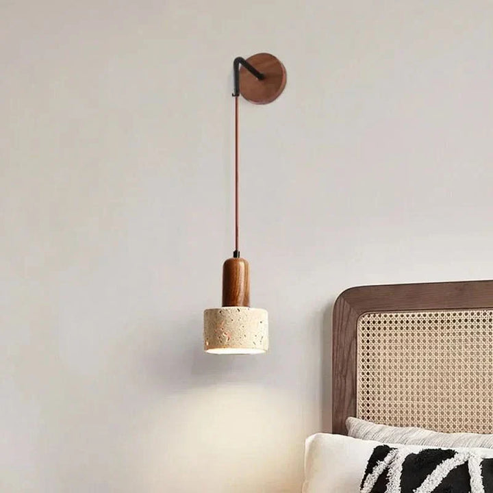 Lisslune | Wabi-Sabi Stone Wall Lamp – Warm LED Light