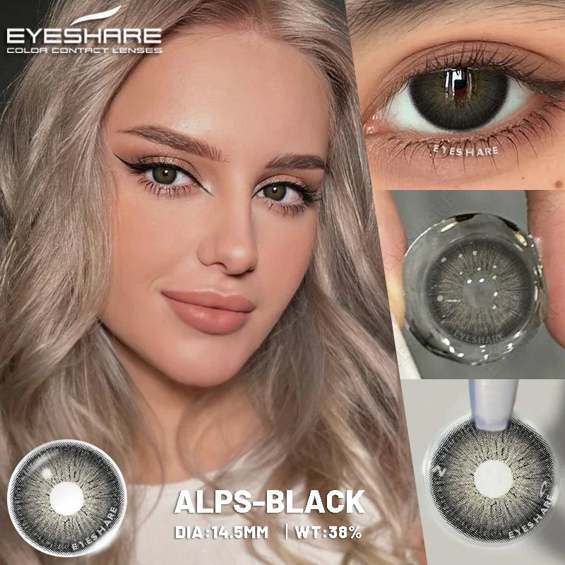 Rynx | Color contact lenses for eyes 1 pair High-quality grey lenses cosmetic blue eyes contact lenses annual cosmetic green eye lens