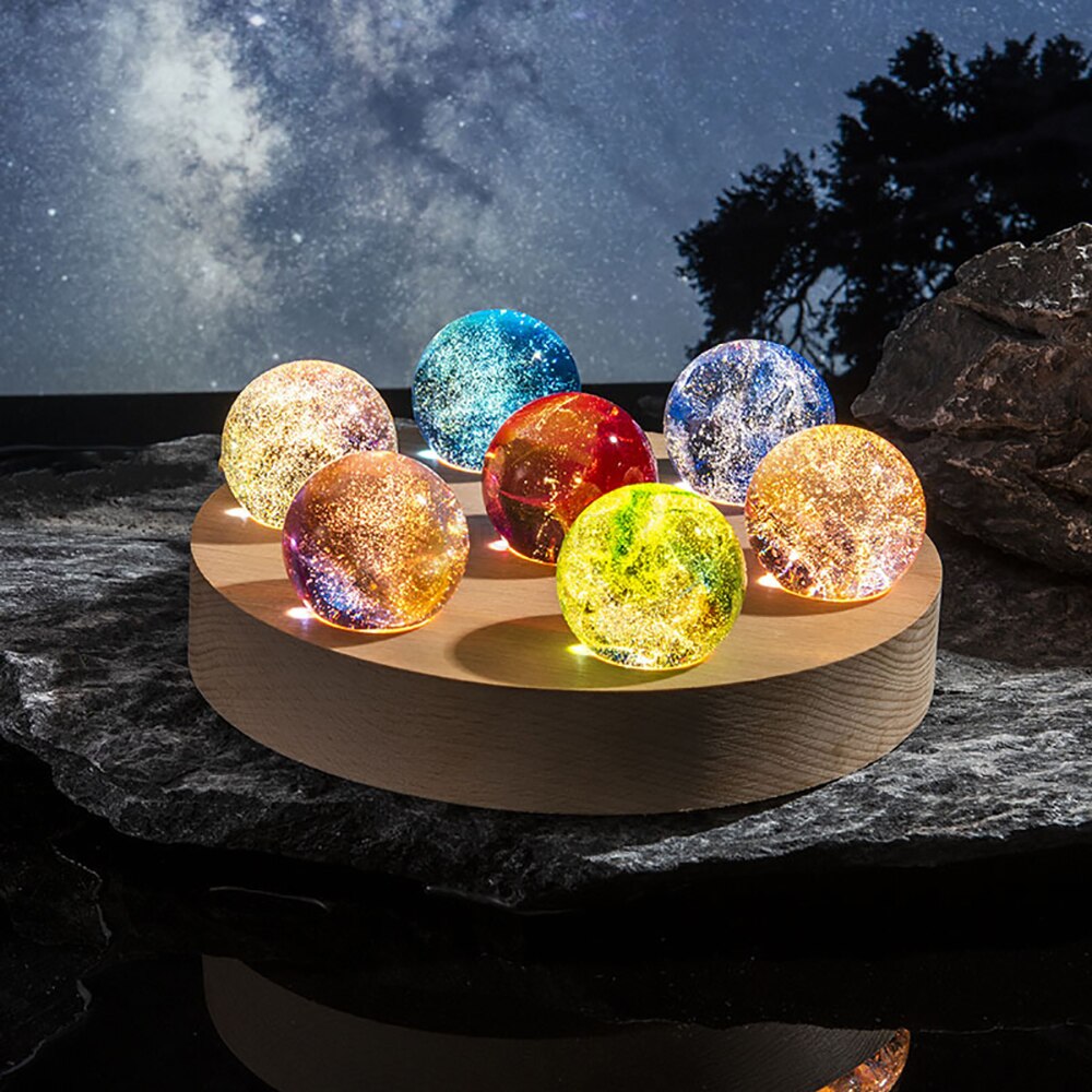 Lisslune | Colorful Luminous Galaxy Crystal Table Set