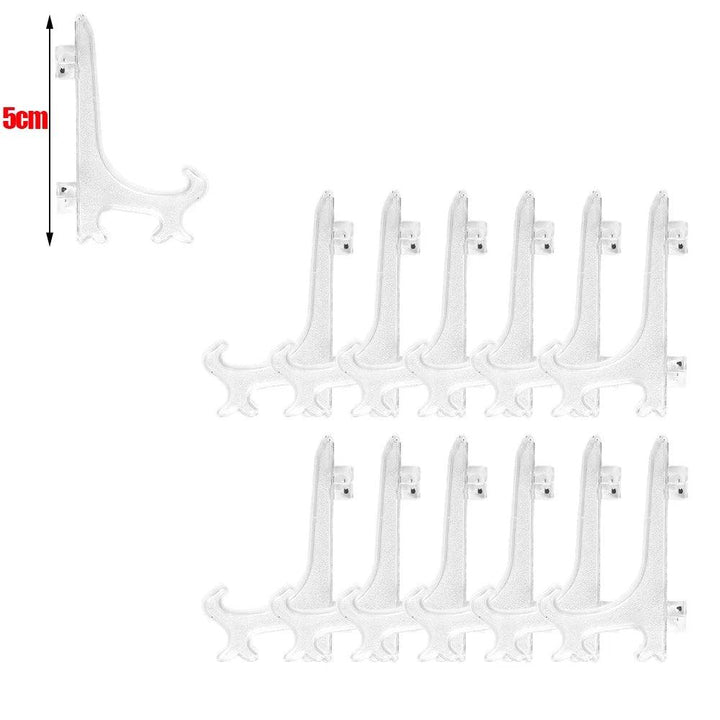 Lisslune | 20-piece versatile display stands in clear and black for stylish home display