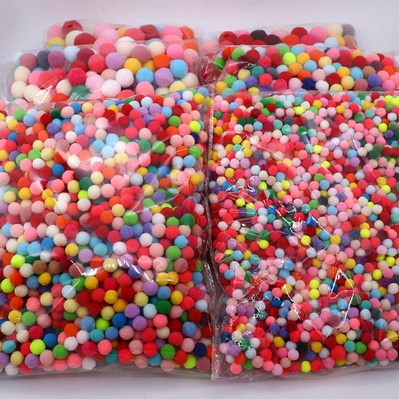 Lisslune | Colorful Spandex Pompom Craft Kit for Creative Projects