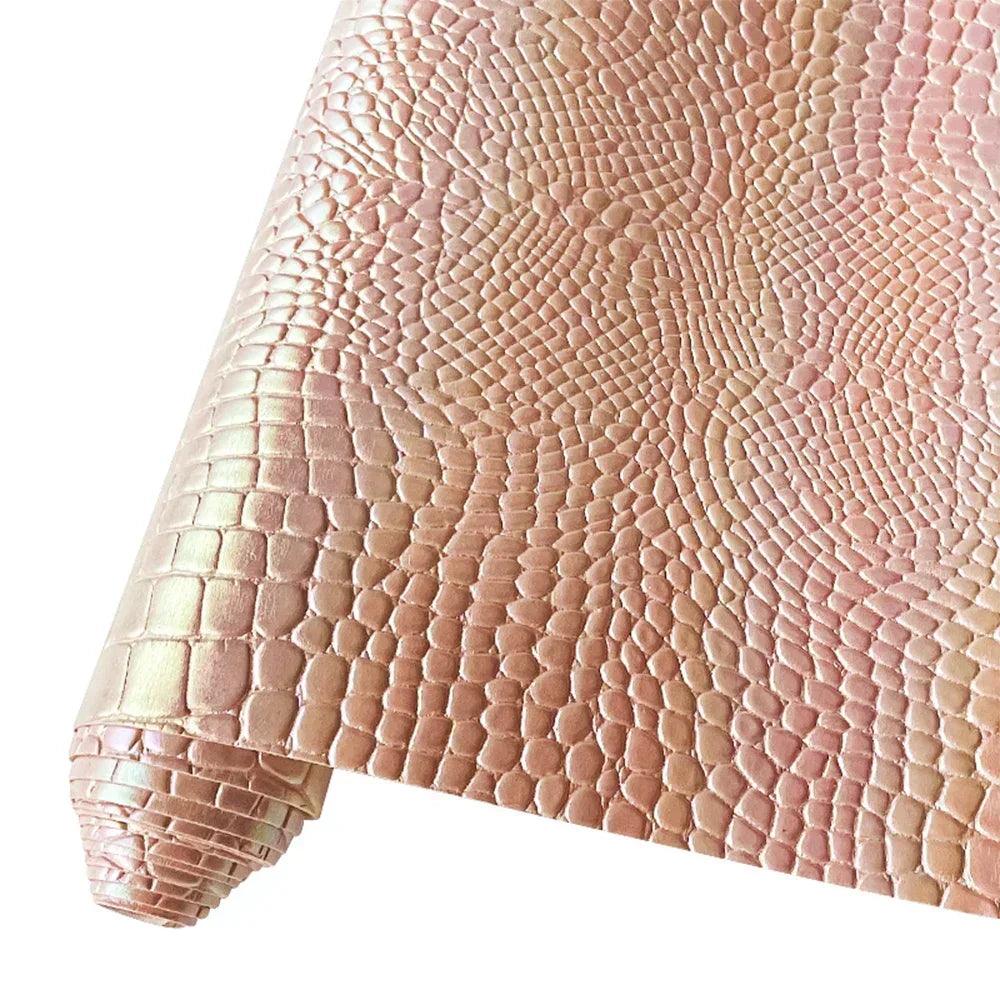 Lisslune | Luxe Holographic Crocodile Pattern Faux Leather Craft Roll - 30x135cm