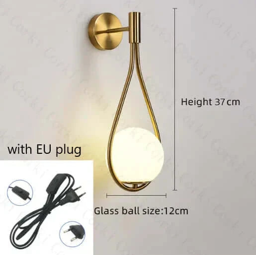 Lisslune | Drop Luxury Glass Balls Wall Lamp