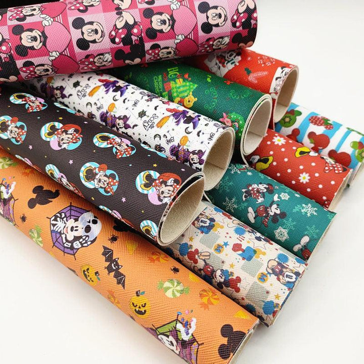 Lisslune | Lively cartoon theme vinyl fabric for A4 crafting projects
