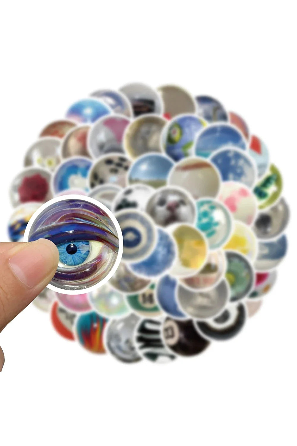 Lisslune | Glass bead cat stickers