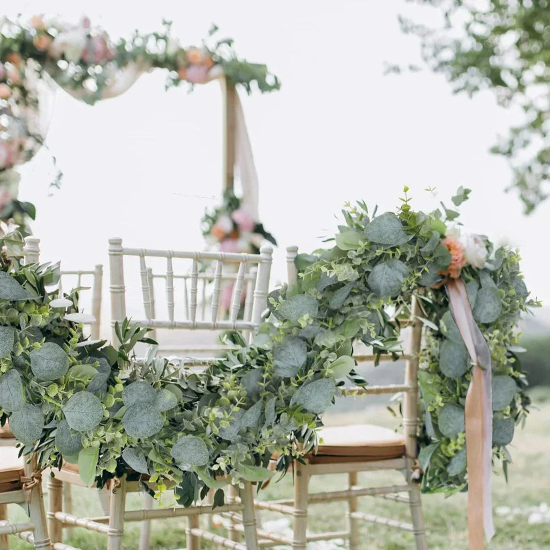 Lisslune | Garland - EucaGreen - Artificial Eucalyptus - 2-piece Set