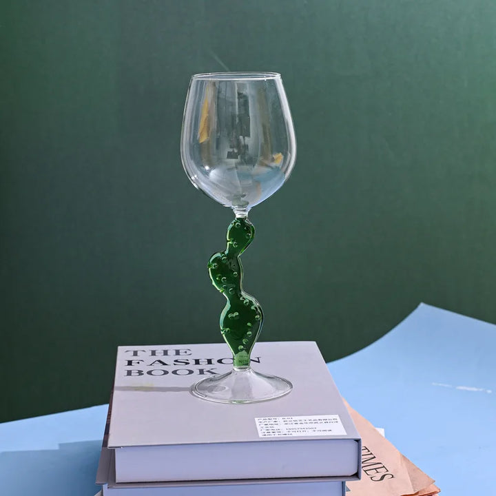 Rynx | Cactus Stemware Wine Glass Cocktail Glass Heat Resistant Glass Red Wine Glass Cocktail Goblet Drinking Utensils Barware