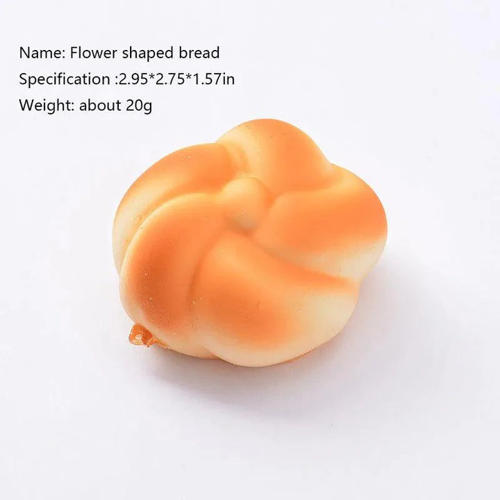 Lisslune | Playful PU Bread Stress Ball - A Fun and Functional Decorative Piece for Stress Relief