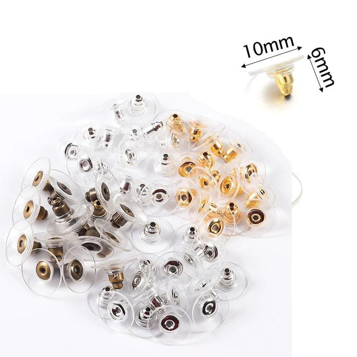 Lisslune | 500 Rubber Earring Back Stoppers: Essential Materials for Comfortable and Secure Jewelry Creations