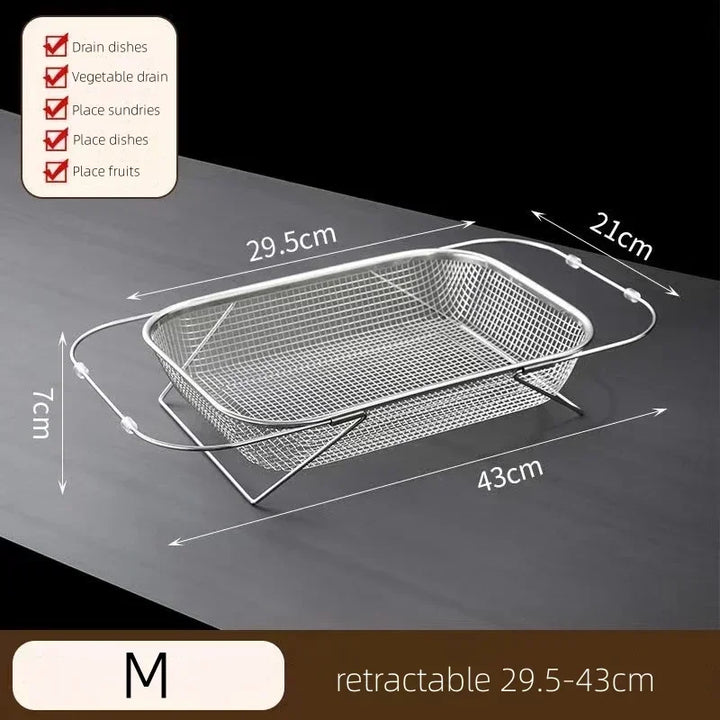 Lisslune | Space-Saving Over-Sink Mesh Strainer Rack