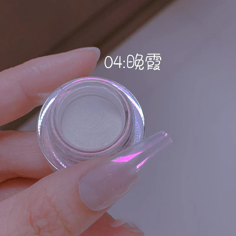 Rynx | 1 Glass Chameleon Nail Flakes Irregular Aluminum Foil UV Gel Polish Nail Sequins Paillettes Manicure Art Decoration Glitter Powder