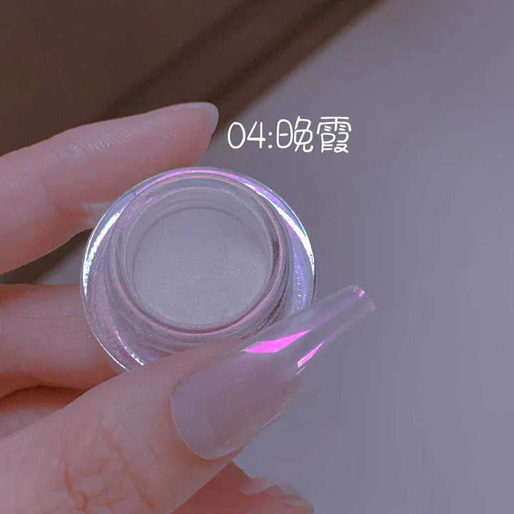 Rynx | 1 Glass Chameleon Nail Flakes Irregular Aluminum Foil UV Gel Polish Nail Sequins Paillettes Manicure Art Decoration Glitter Powder