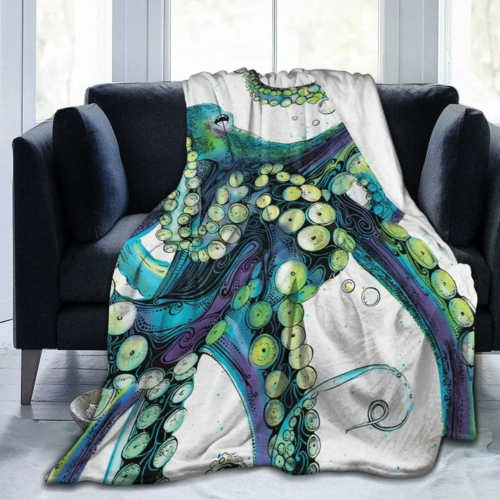 Lisslune | Sea Life Ocean Throw Octopus Blanket