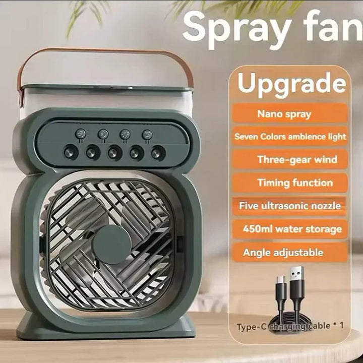 Lisslune | 3in1 Air Cooler LED Night Lamp Humidifier Fan