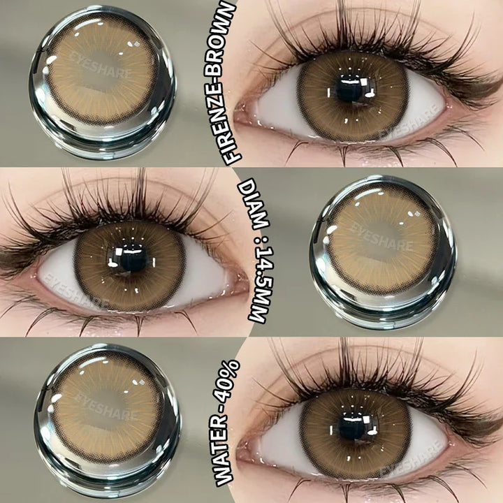 Rynx | New Fashion Colored Contact Lenses Naturally Brown Contact Blue Lenses Gray Pupils Cosmetic Colored Lenses Green Eye Lenses