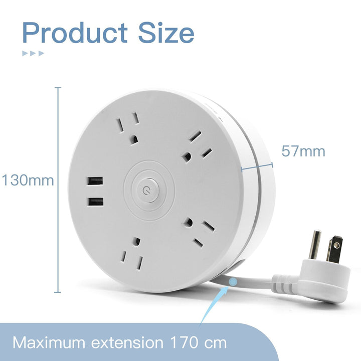 Lisslune | Round Total Connect Cable Power Extension Cord
