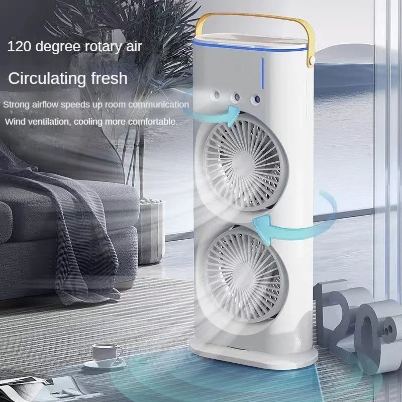Lisslune | Portable Double Fan Cooling Spray Air Conditioning