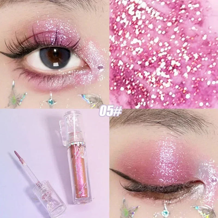 Rynx | Pearl Chameleon Liquid Eyeshadow Diamond Shimmer Fine Sparkling Glitter Eyeshadow Lying Silk Caterpillar Highlighter Quick-Drying