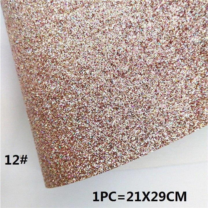 Lisslune | Sparkling Rose Gold Glitter Leather Craft Sheet - Transform Your DIY Projects with Elegance