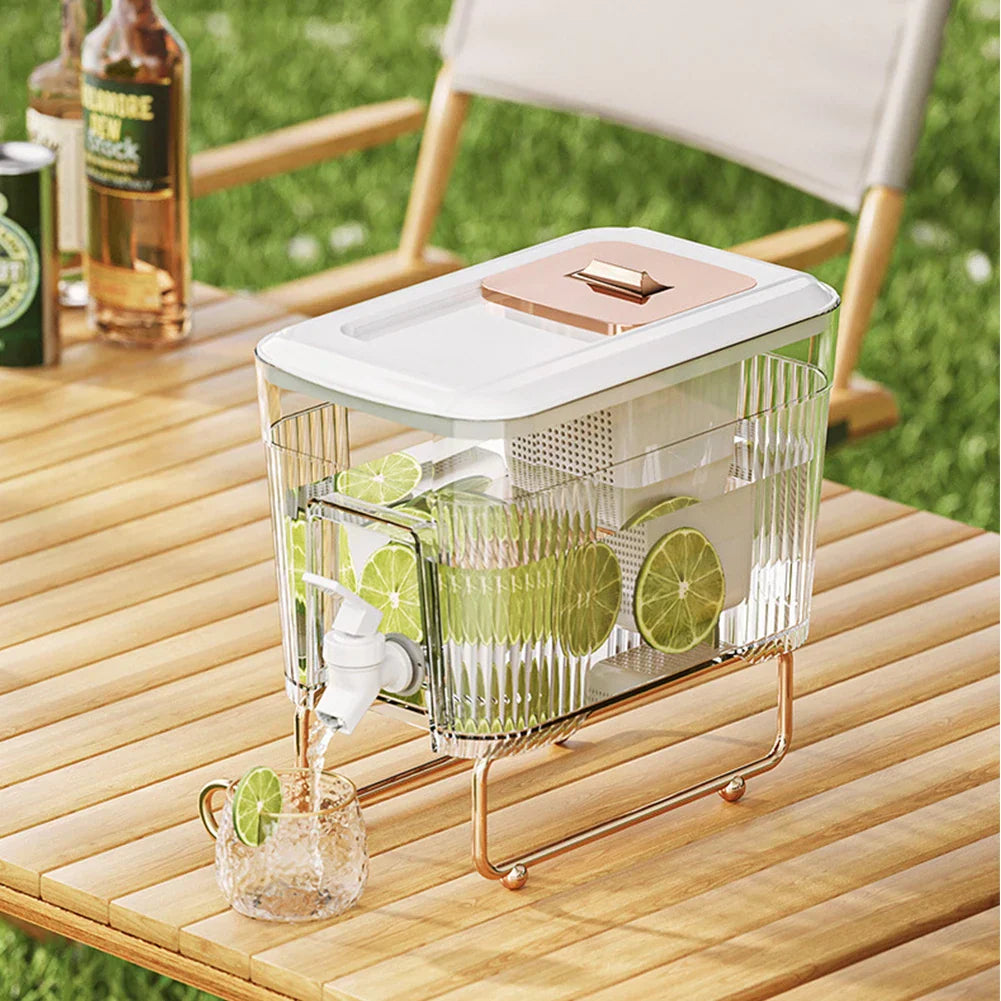 Lisslune | Built-in Spigot Portable Family-Sized Cold Beverage Dispenser