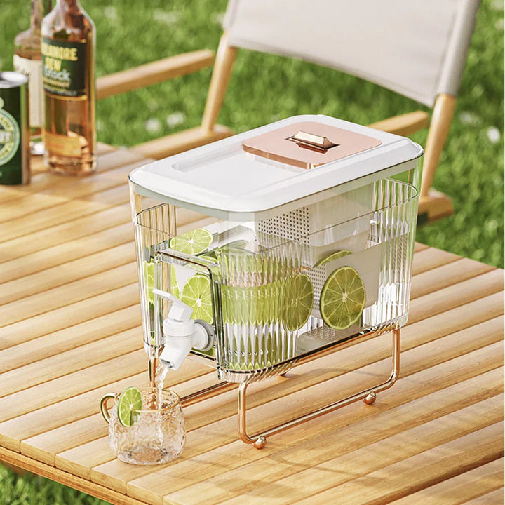 Lisslune | Built-in Spigot Portable Family-Sized Cold Beverage Dispenser
