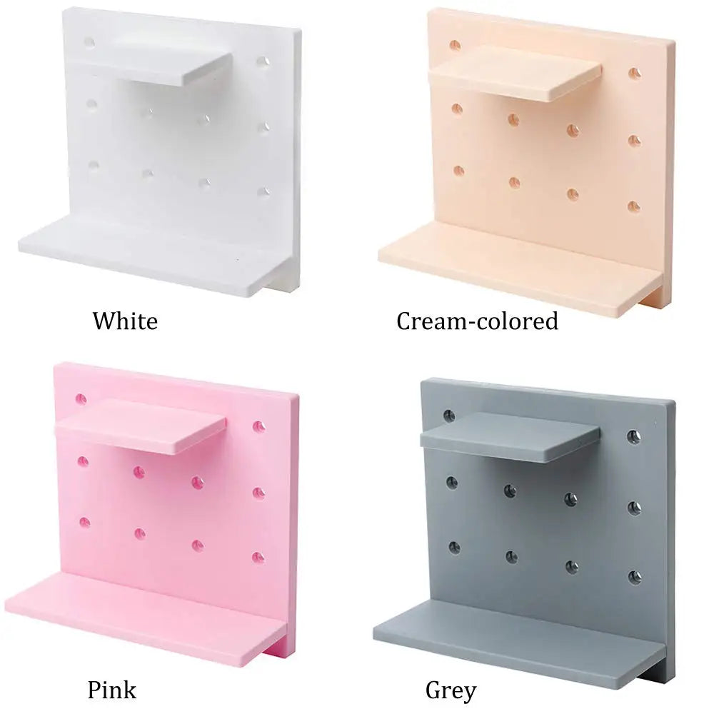 Rynx | 4Pack Sweet Pegboards Wall Shelf Holder Hooks Plastic Wall Organizer Decorations Display Shelf Wall Mounted Hanging Pegboard