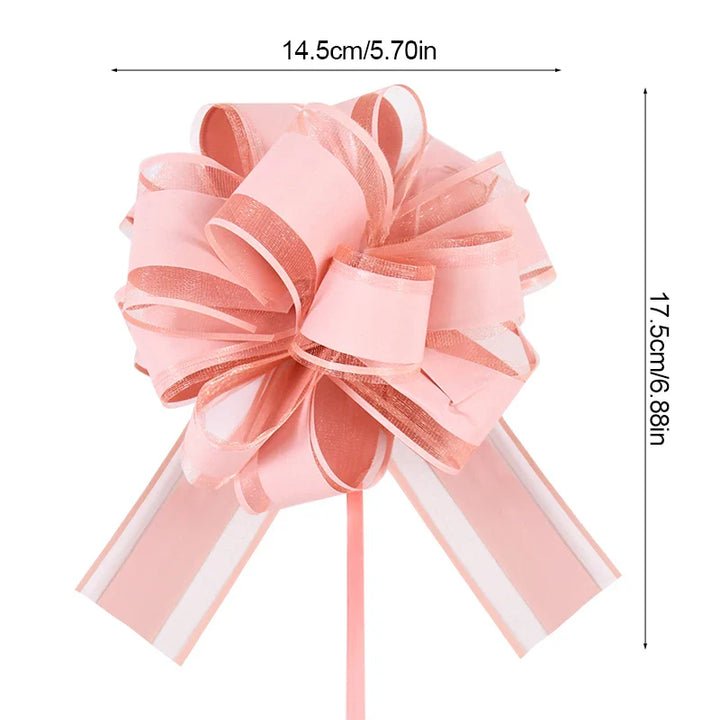 Rynx 2/4/10pcs Wedding Car Ribbons Bands Christmas Gift Wrapping Decoration DIY Craft Flowers Birthday Party Accessories Valentine's Day