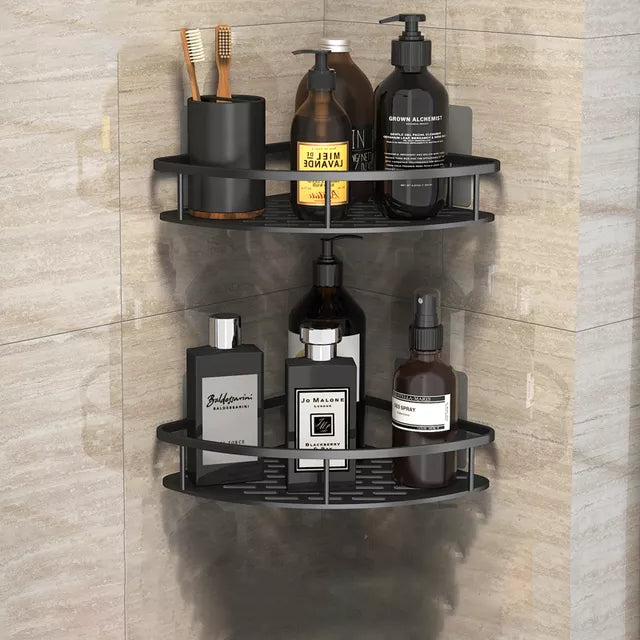 Lisslune | Stylish & Practical No-Drill Shower Corner Shelf – Space-Saving Bathroom Storage Rack