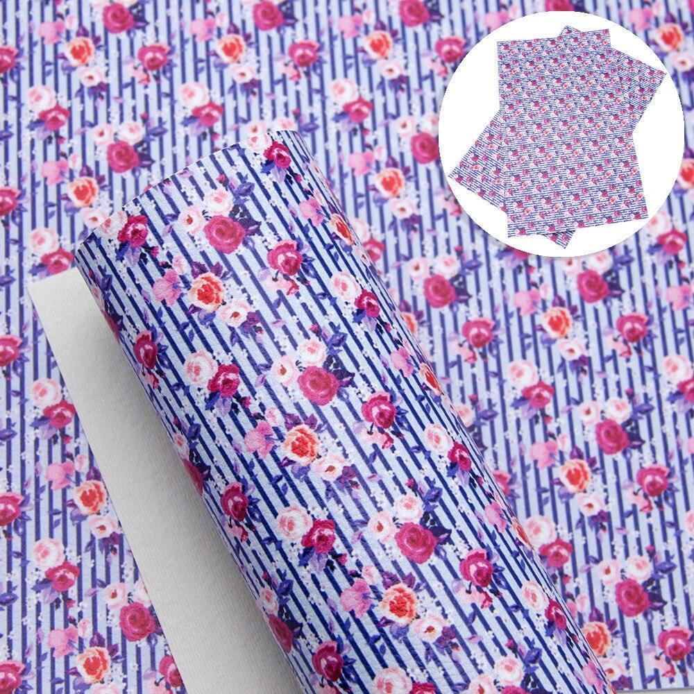 Lisslune | Floral Lychee Blossom Synthetic Leather Crafts Sheet - 20x33cm