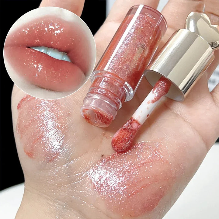 Rynx | Sparkling fine glitter lip balm moisturizing non-sticky cup lip lacquer long-lasting shimmer glossy liquid lipstick Korean makeup cosmetics