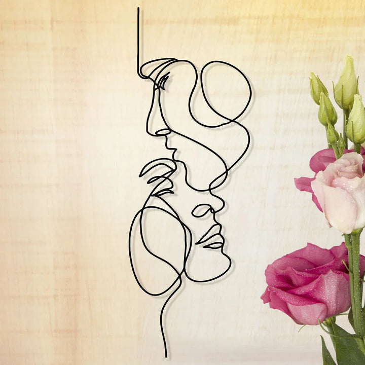 Lisslune | Black Metal Wall Art | Abstract Wall Sculpture